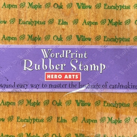 WordPrint Rubber Stamp Hero Arts Tree Name Stamp - Picture 2 of 8